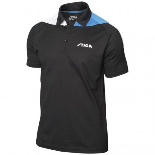 STIGA Pacific Shirt Black/Vivid Blue/White - P1,540 : PingPongOnline ...